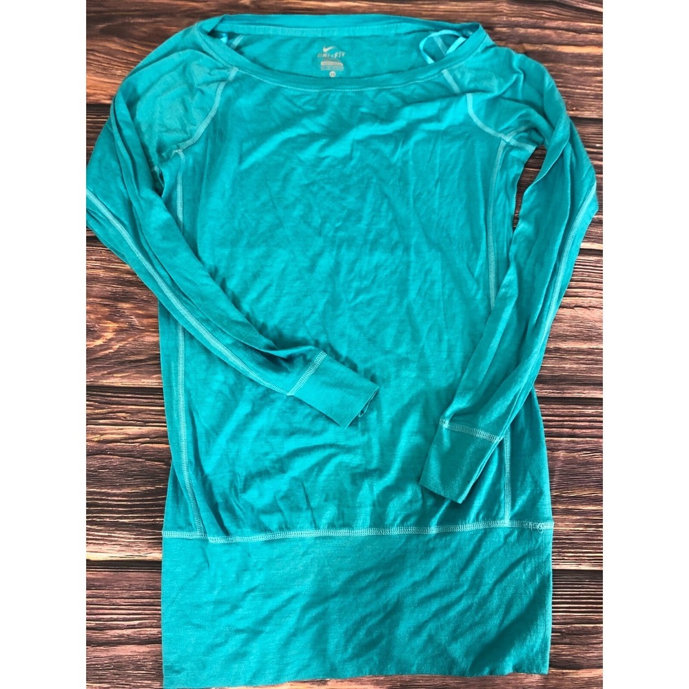 Nike Dri Fit Mens Size XS Blue Long Sleeve Running Shirt Top Athletic